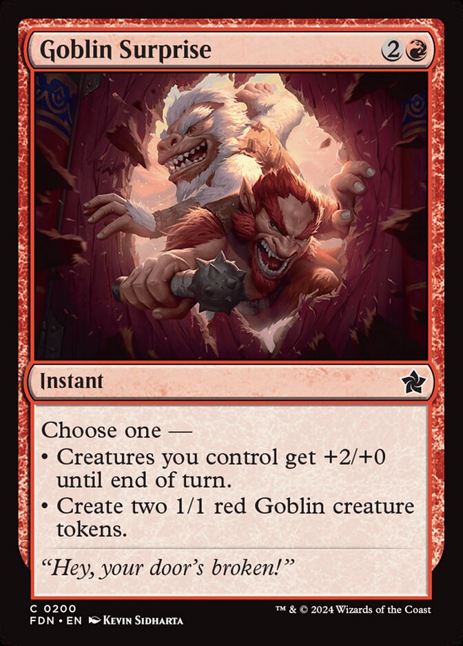 Goblin Surprise – Common Magic: The Gathering card from Foundations (#200)