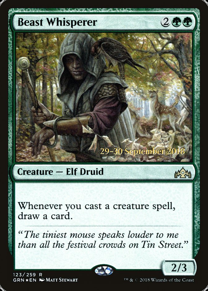 Beast Whisperer – Rare Magic: The Gathering card from Guilds of Ravnica Promos (#123s)