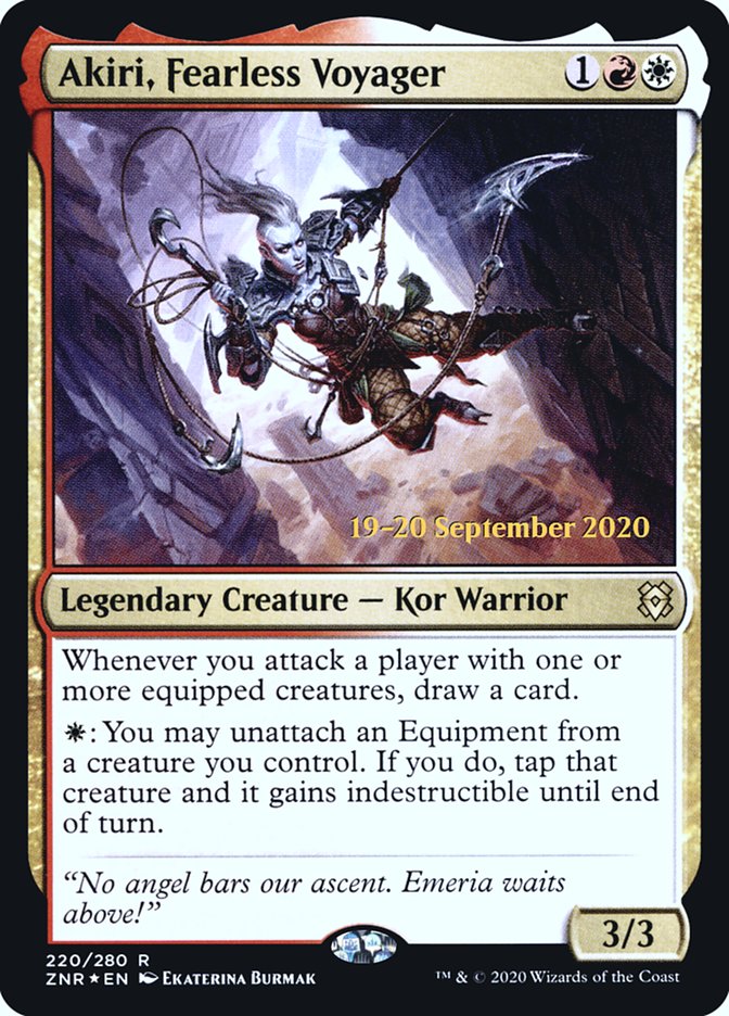 Akiri, Fearless Voyager – Rare Magic: The Gathering card from Zendikar Rising Promos (#220s)