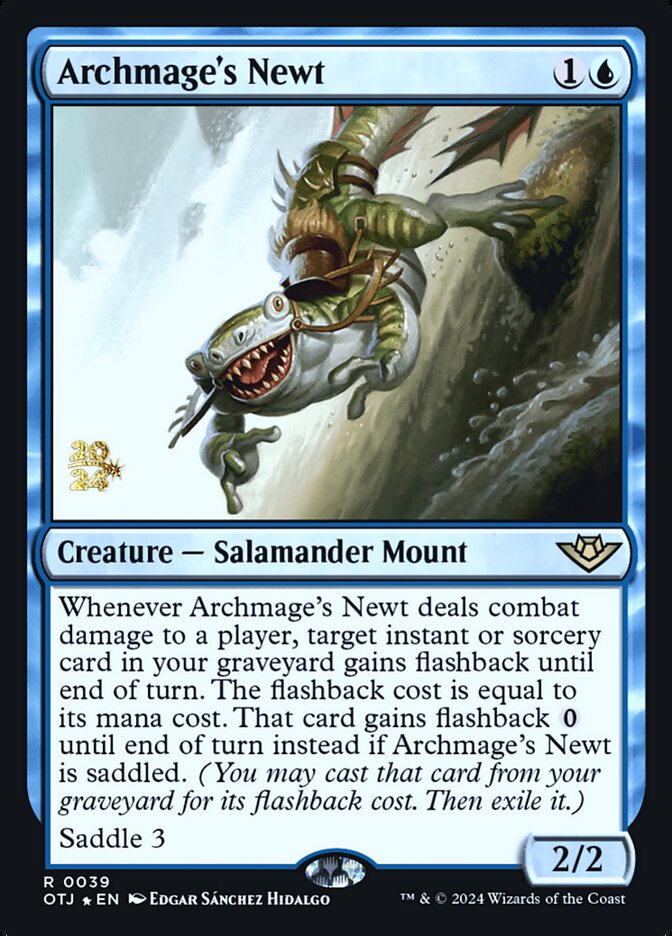 Archmage's Newt – Rare Magic: The Gathering card from Outlaws of Thunder Junction Promos (#39s)