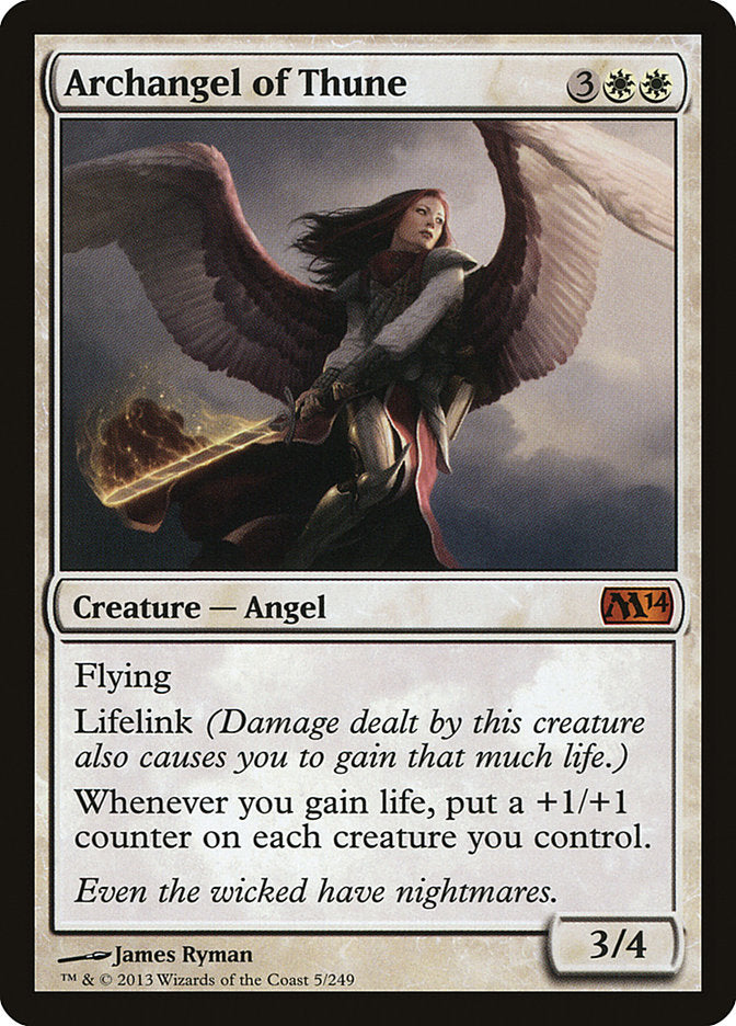 Archangel of Thune – Mythic Magic: The Gathering card from Magic 2014 (#5)