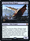 Ancient Brass Dragon – Mythic Magic: The Gathering card from Battle for Baldur's Gate Promos (#111s)