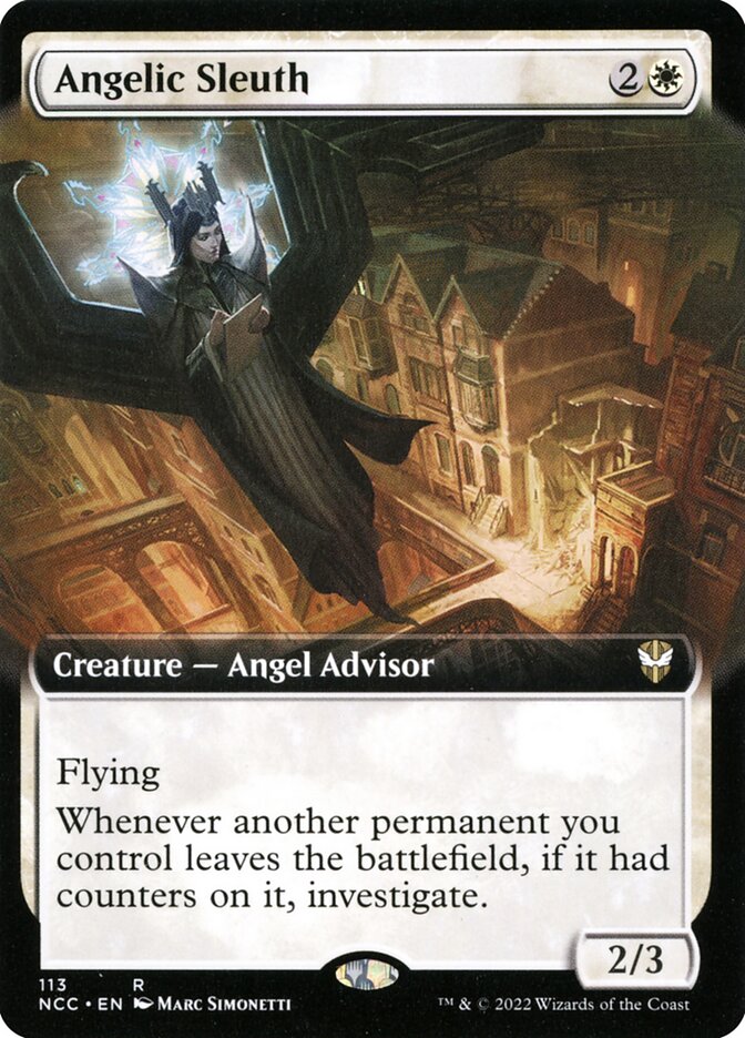 Angelic Sleuth – Rare Magic: The Gathering card from New Capenna Commander (#113)