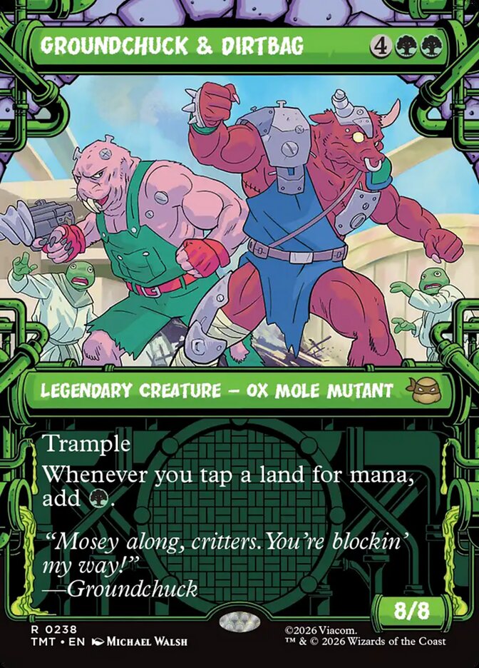 Groundchuck & Dirtbag – Rare Magic: The Gathering card from Teenage Mutant Ninja Turtles (#238)