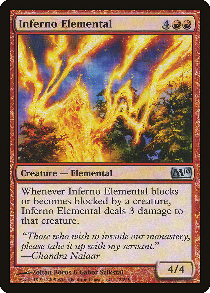Inferno Elemental – Uncommon Magic: The Gathering card from Magic 2010 (#142)