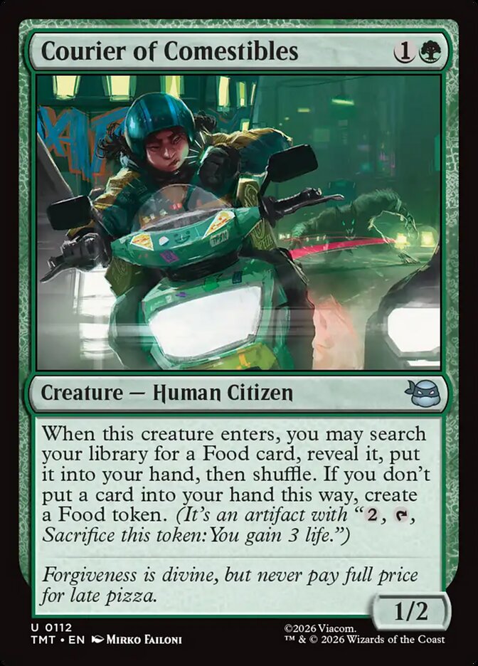 Courier of Comestibles – Uncommon Magic: The Gathering card from Teenage Mutant Ninja Turtles (#112)