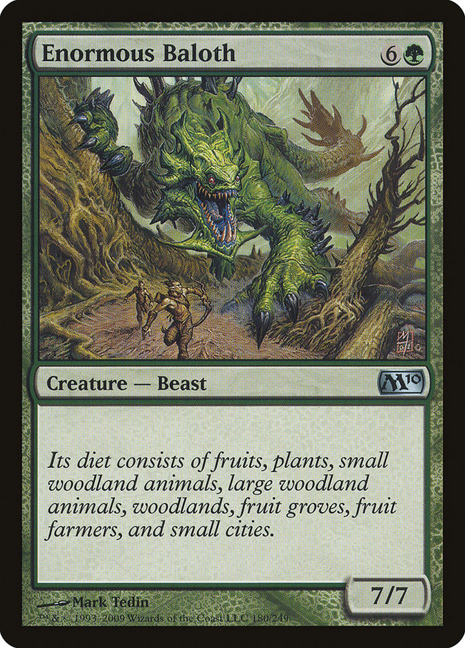 Enormous Baloth – Uncommon Magic: The Gathering card from Magic 2010 (#180)