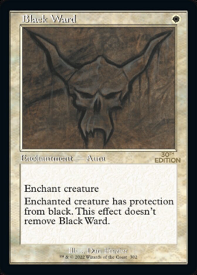 Black Ward – Uncommon Magic: The Gathering card from 30th Anniversary Edition (#302)