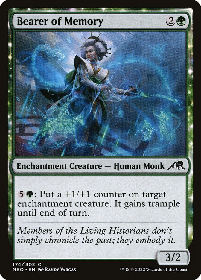 Bearer of Memory – Common Magic: The Gathering card from Kamigawa: Neon Dynasty (#174)