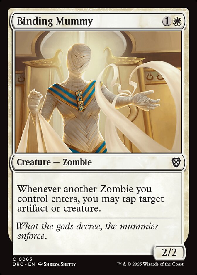 Binding Mummy – Common Magic: The Gathering card from Aetherdrift Commander (#63)