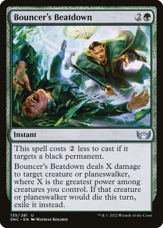 Bouncer's Beatdown – Uncommon Magic: The Gathering card from Streets of New Capenna (#135)