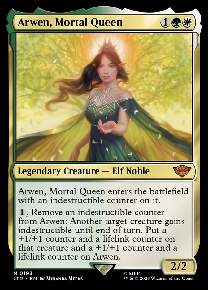 Arwen, Mortal Queen – Mythic Magic: The Gathering card from The Lord of the Rings: Tales of Middle-earth (#193)