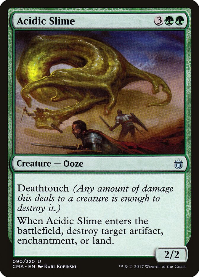 Acidic Slime – Uncommon Magic: The Gathering card from Commander Anthology (#90)