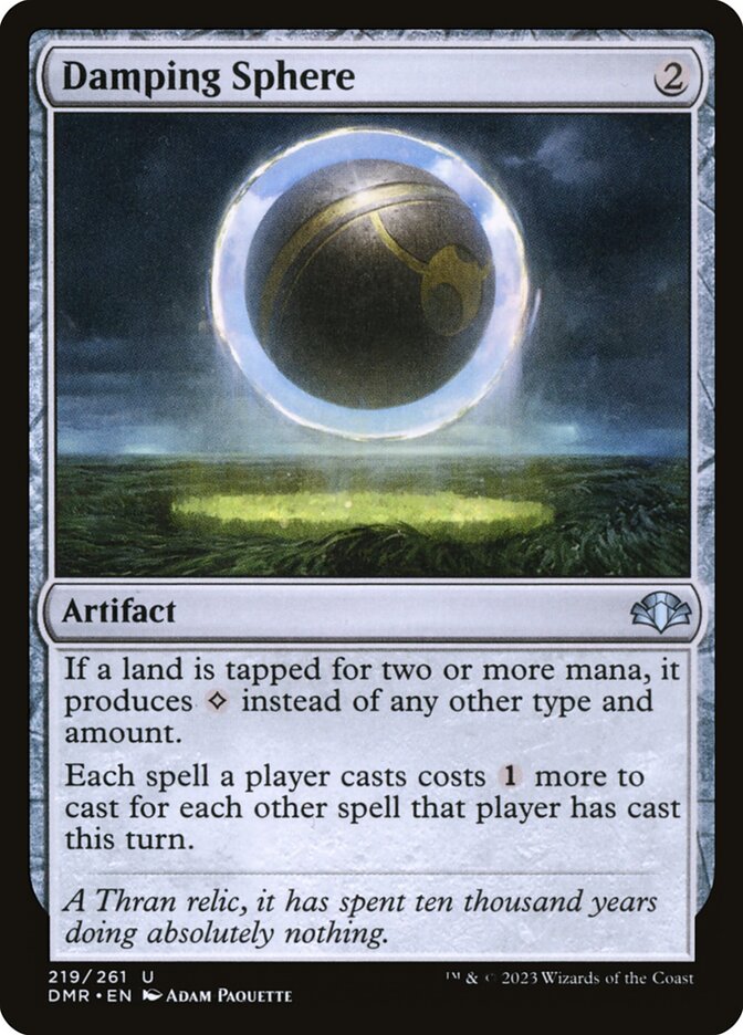 Damping Sphere – Uncommon Magic: The Gathering card from Dominaria Remastered (#219)