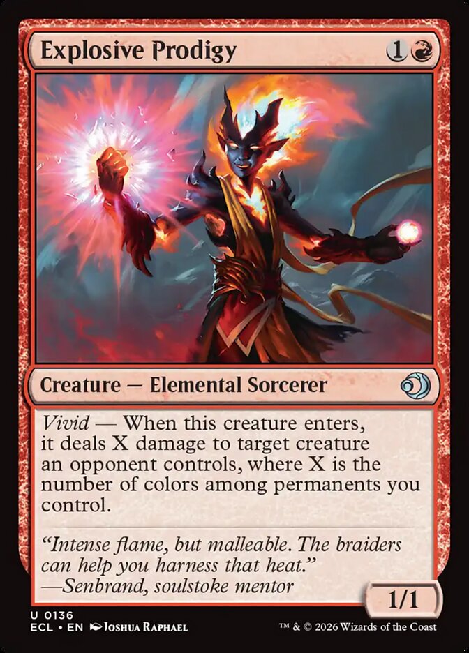 Explosive Prodigy – Uncommon Magic: The Gathering card from Lorwyn Eclipsed (#136)