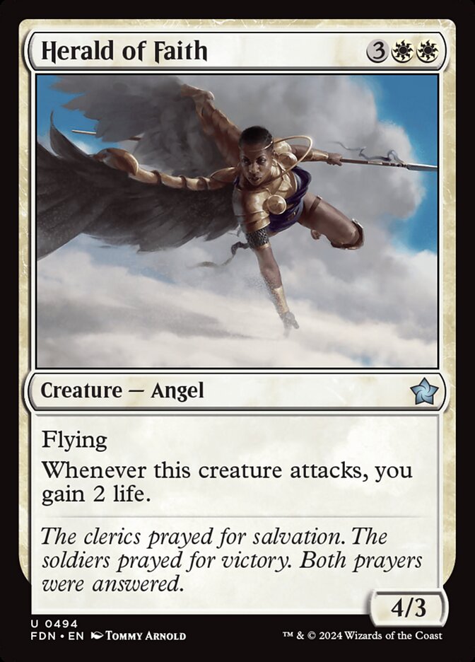 Herald of Faith – Uncommon Magic: The Gathering card from Foundations (#494)