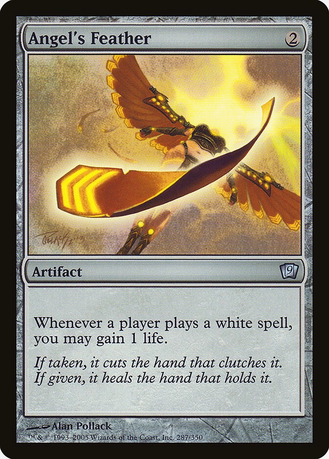 Angel's Feather – Uncommon Magic: The Gathering card from Ninth Edition (#287★)