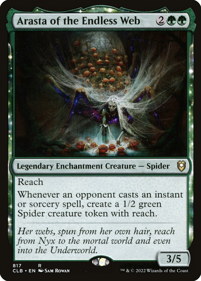 Arasta of the Endless Web – Rare Magic: The Gathering card from Commander Legends: Battle for Baldur's Gate (#817)