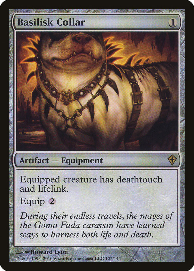Basilisk Collar – Rare Magic: The Gathering card from Worldwake (#122)