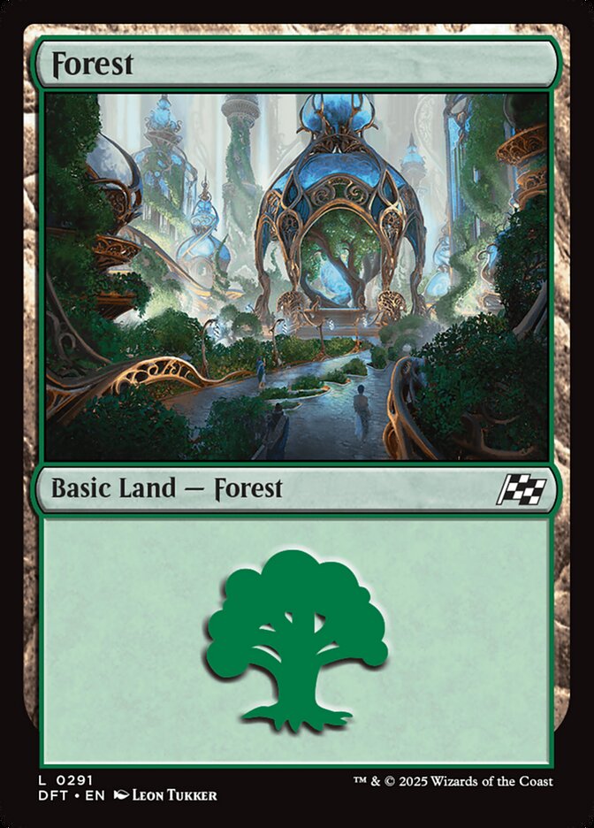 Forest – Common Magic: The Gathering card from Aetherdrift (#291)
