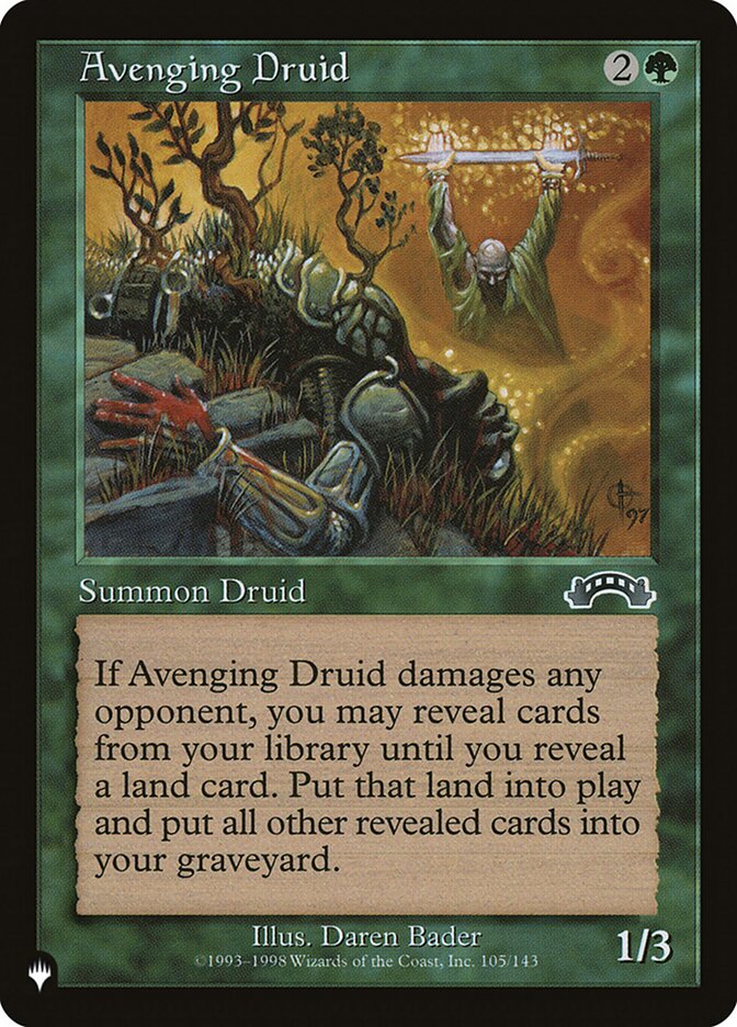 Avenging Druid – Common Magic: The Gathering card from The List (#EXO-105)