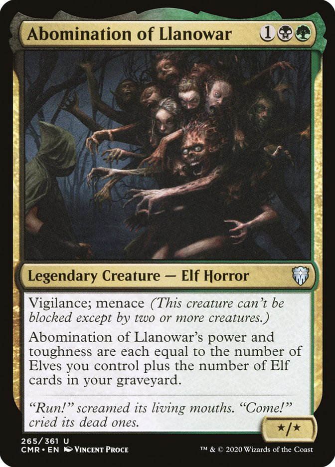 Abomination of Llanowar – Uncommon Magic: The Gathering card from Commander Legends (#265)