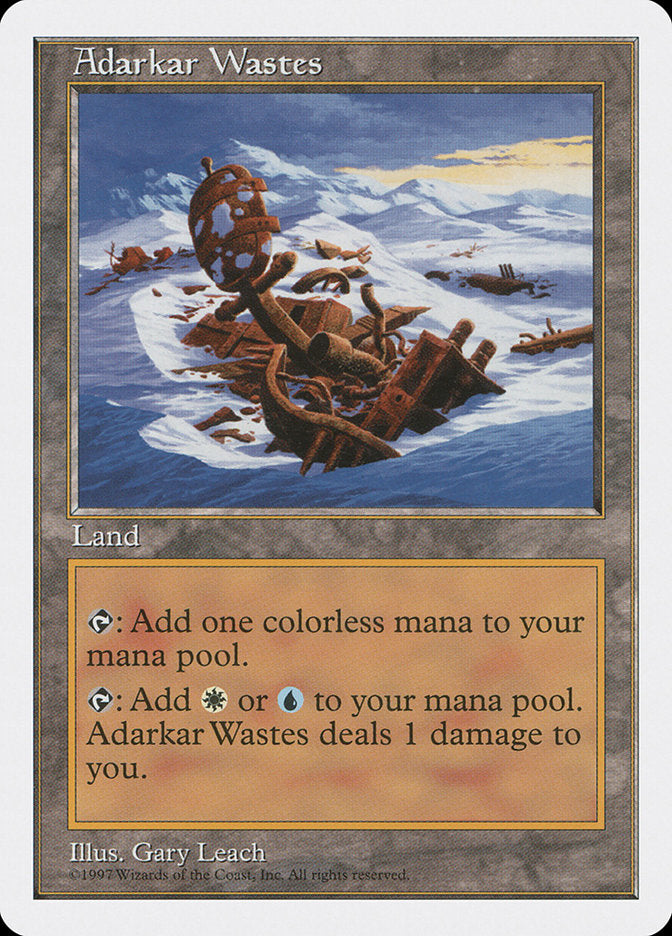 Adarkar Wastes – Rare Magic: The Gathering card from Fifth Edition (#410)