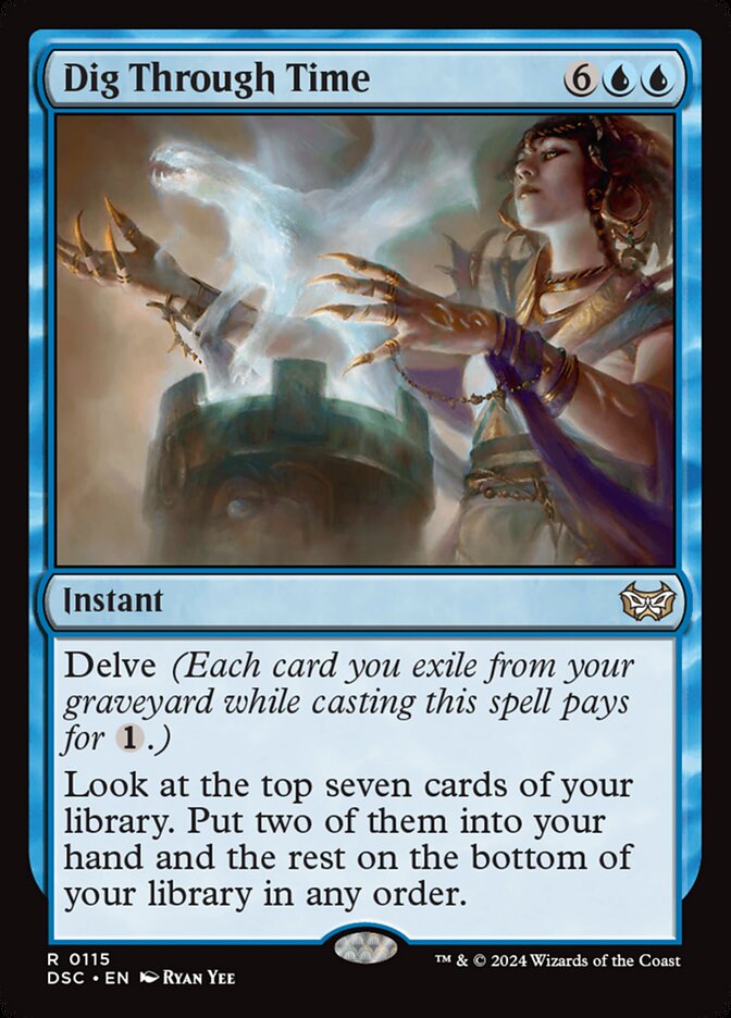 Dig Through Time – Rare Magic: The Gathering card from Duskmourn: House of Horror Commander (#115)