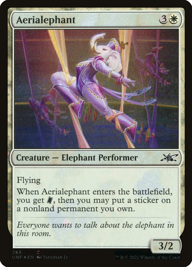Aerialephant – Common Magic: The Gathering card from Unfinity (#288)