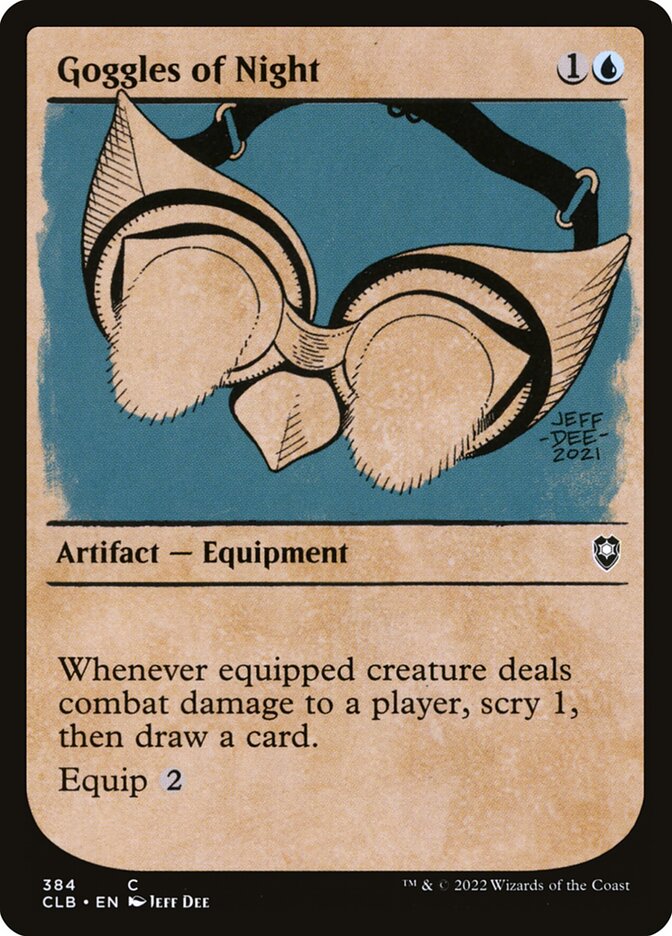 Goggles of Night – Common Magic: The Gathering card from Commander Legends: Battle for Baldur's Gate (#384)