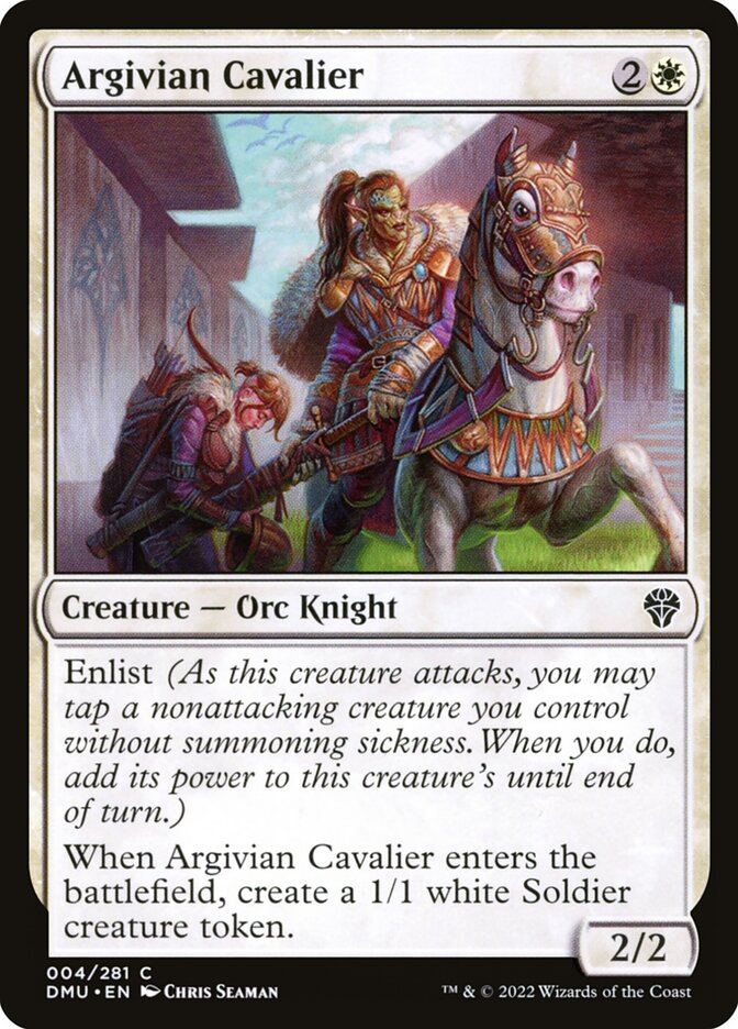 Argivian Cavalier – Common Magic: The Gathering card from Dominaria United (#4)