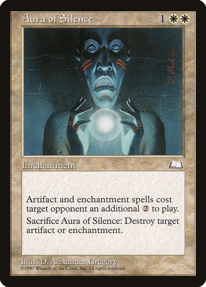 Aura of Silence – Uncommon Magic: The Gathering card from Weatherlight (#7)