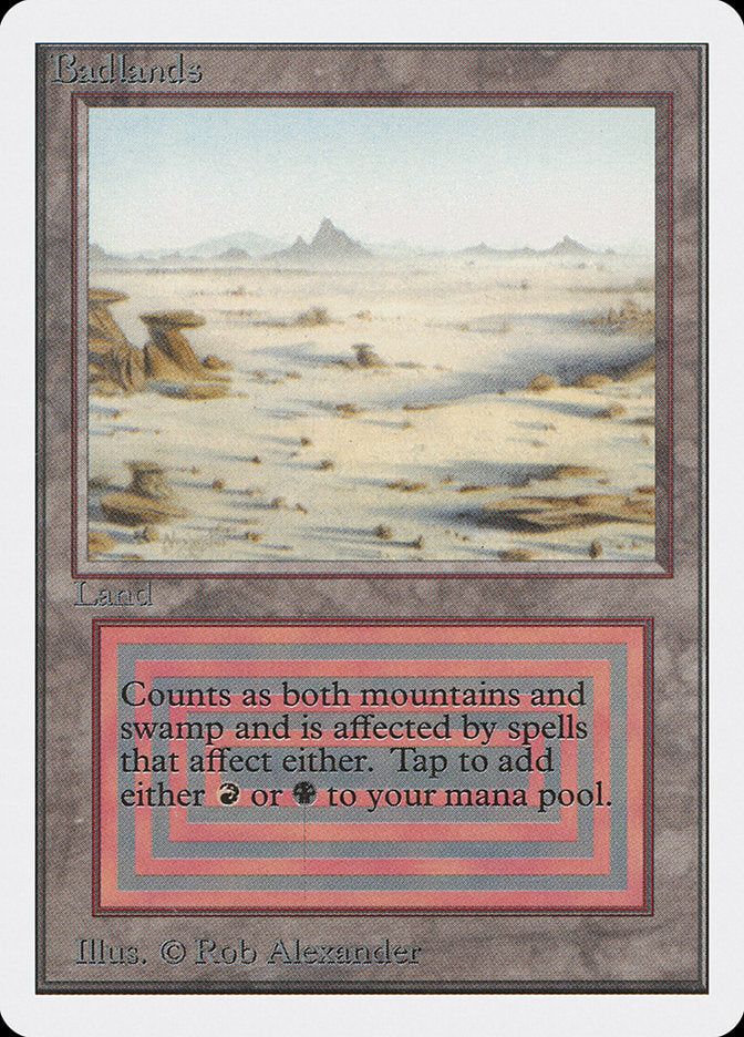 Badlands – Rare Magic: The Gathering card from Unlimited Edition (#278)