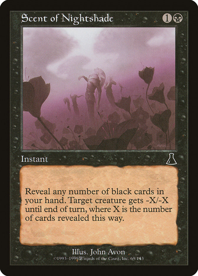 Scent of Nightshade – Common Magic: The Gathering card from Urza's Destiny (#69)