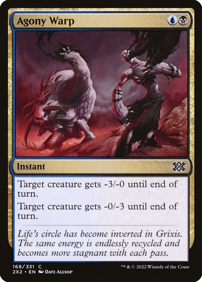 Agony Warp – Common Magic: The Gathering card from Double Masters 2022 (#168)