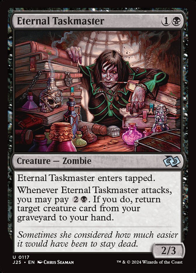 Eternal Taskmaster – Uncommon Magic: The Gathering card from Foundations Jumpstart (#117)