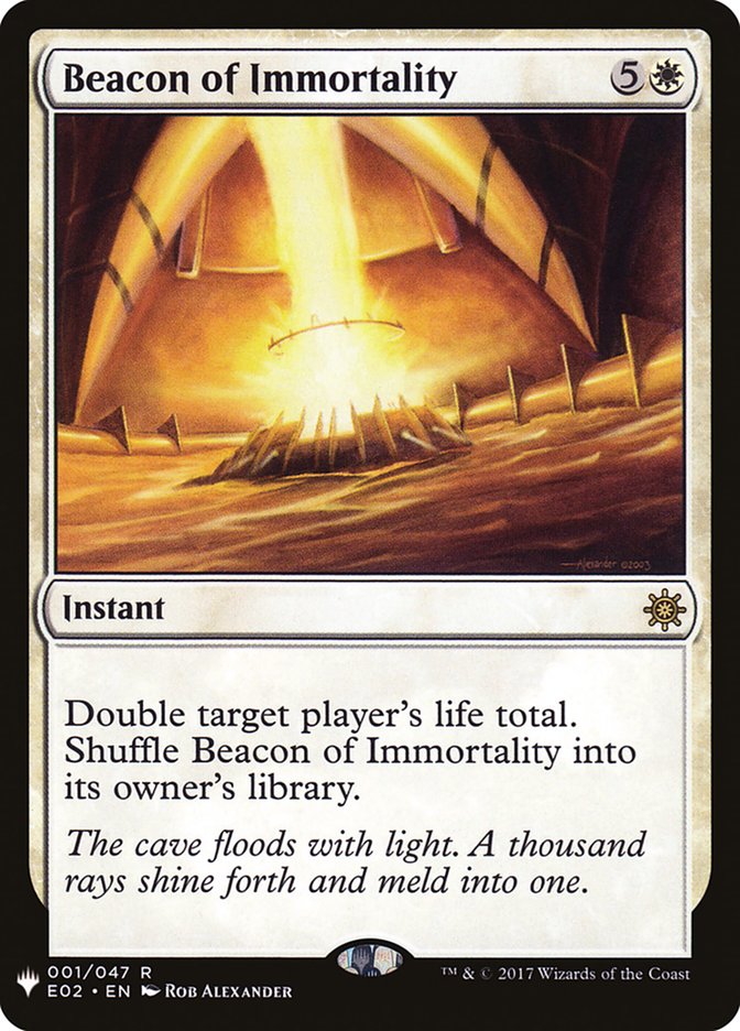 Beacon of Immortality – Rare Magic: The Gathering card from The List (#E02-1)