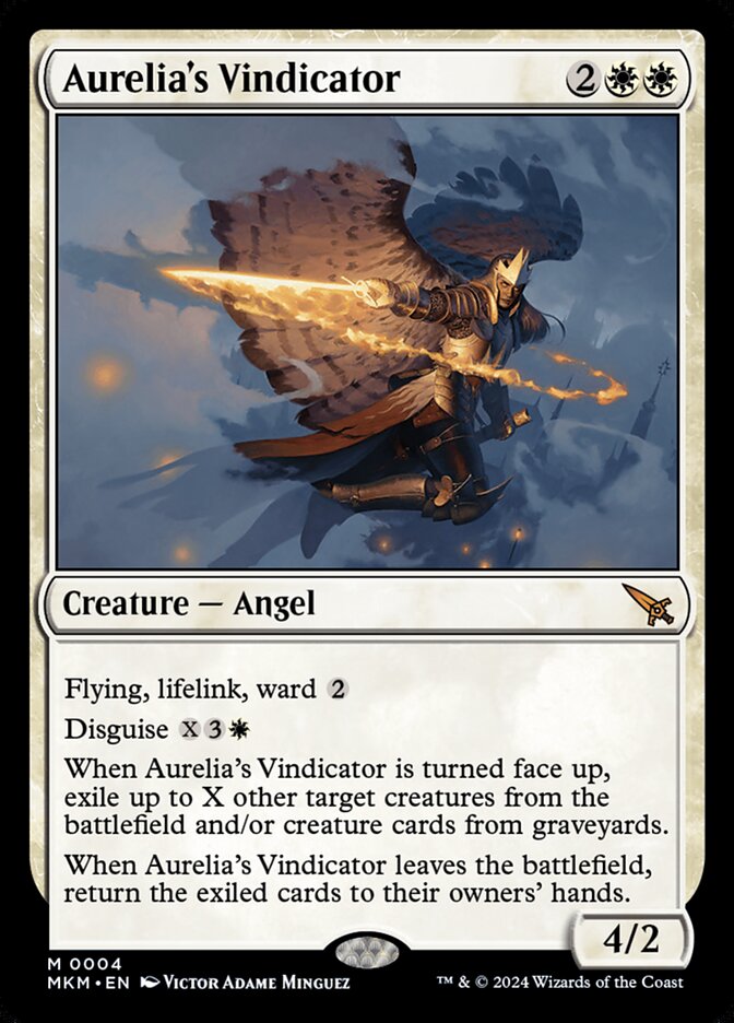 Aurelia's Vindicator – Mythic Magic: The Gathering card from Murders at Karlov Manor (#4)
