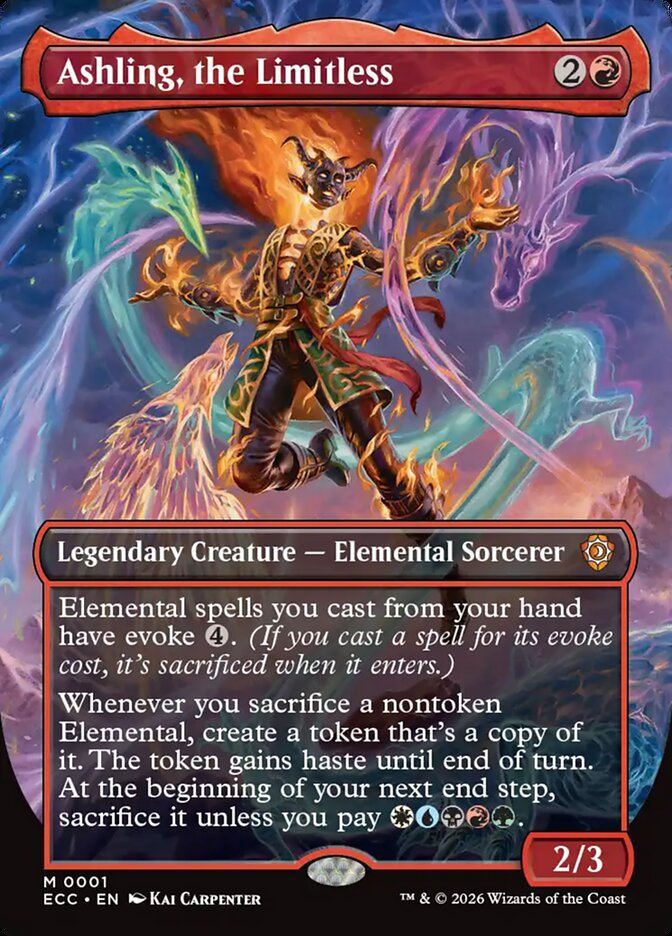 Ashling, the Limitless – Mythic Magic: The Gathering card from Lorwyn Eclipsed Commander (#1)