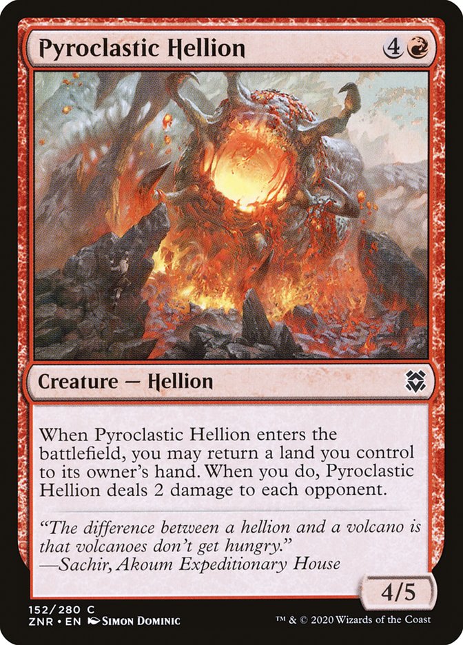 Pyroclastic Hellion – Common Magic: The Gathering card from Zendikar Rising (#152)