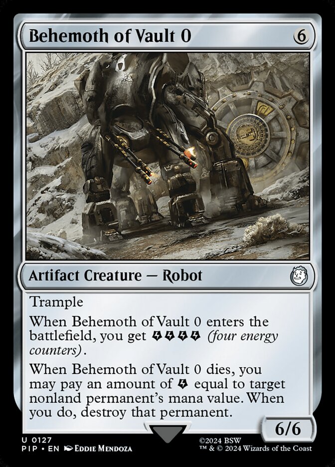 Behemoth of Vault 0 – Uncommon Magic: The Gathering card from Fallout (#127)