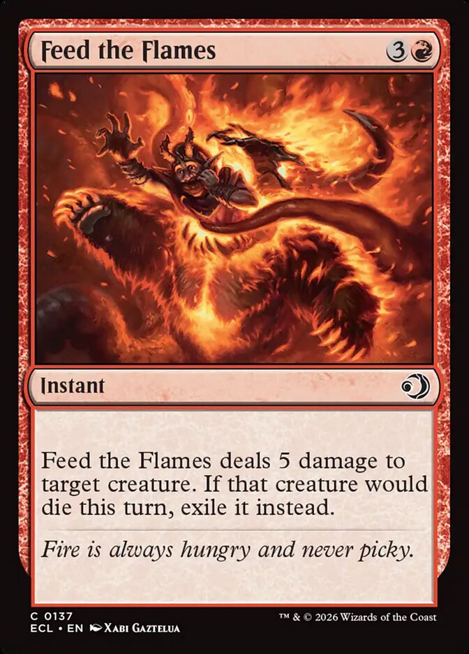 Feed the Flames – Common Magic: The Gathering card from Lorwyn Eclipsed (#137)