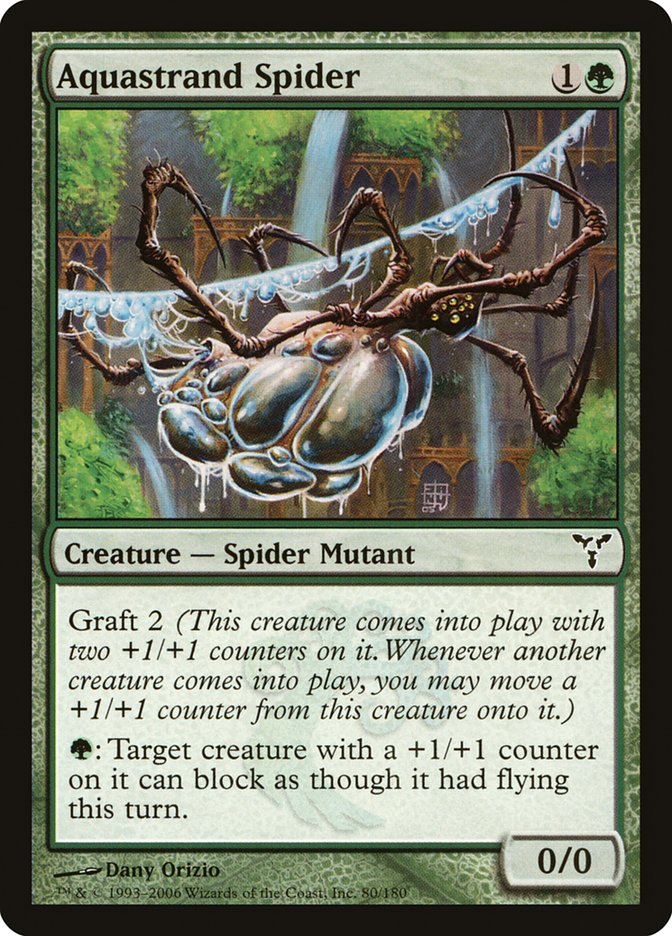 Aquastrand Spider – Common Magic: The Gathering card from Dissension (#80)