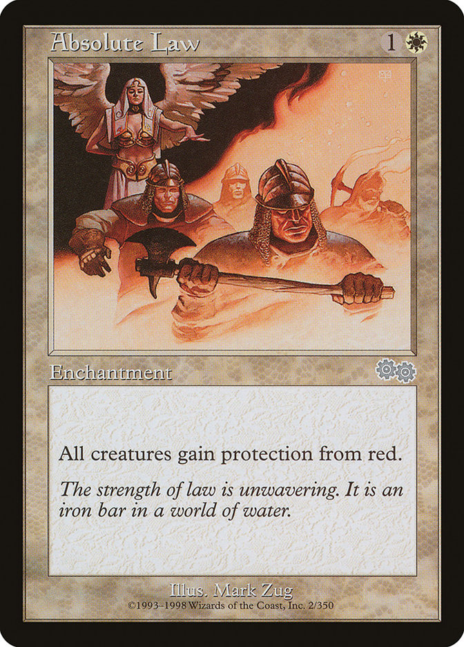 Absolute Law – Uncommon Magic: The Gathering card from Urza's Saga (#2)