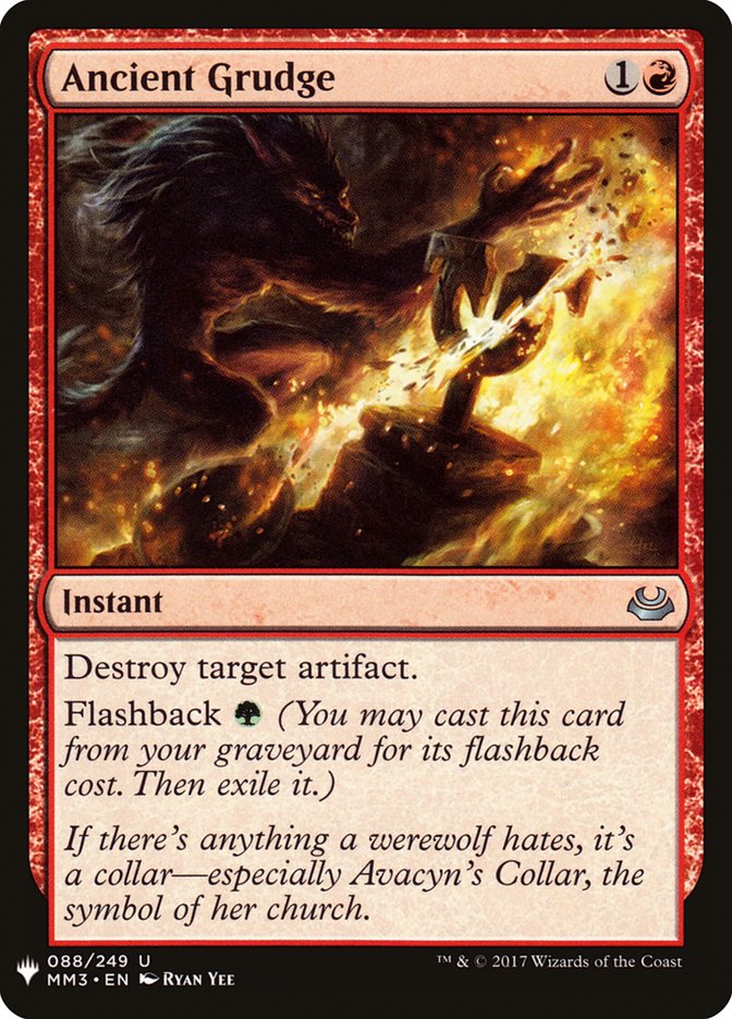 Ancient Grudge – Uncommon Magic: The Gathering card from The List (#MM3-88)