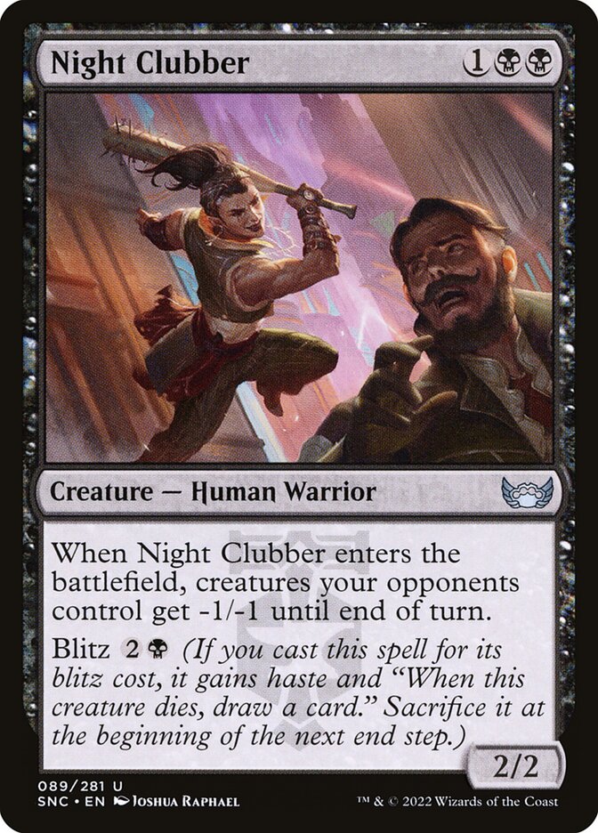 Night Clubber – Uncommon Magic: The Gathering card from Streets of New Capenna (#89)