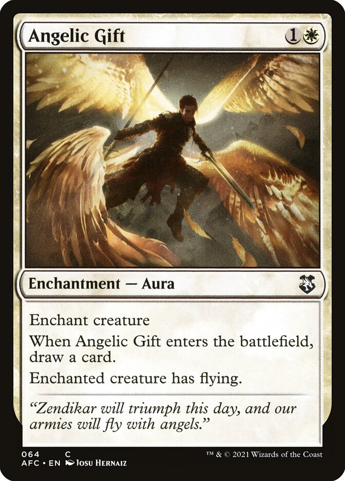 Angelic Gift – Common Magic: The Gathering card from Forgotten Realms Commander (#64)