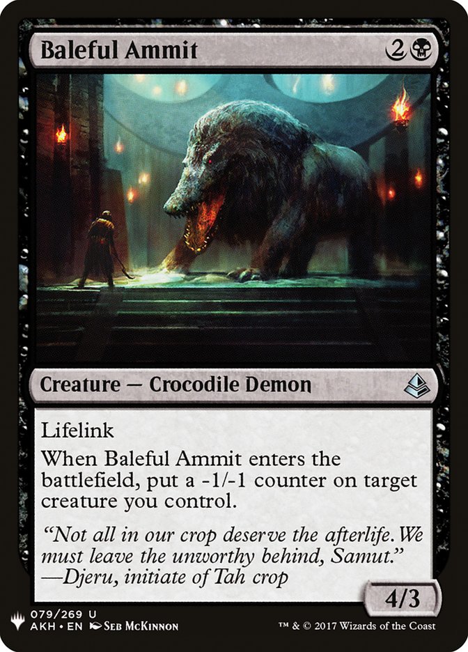 Baleful Ammit – Uncommon Magic: The Gathering card from The List (#AKH-79)
