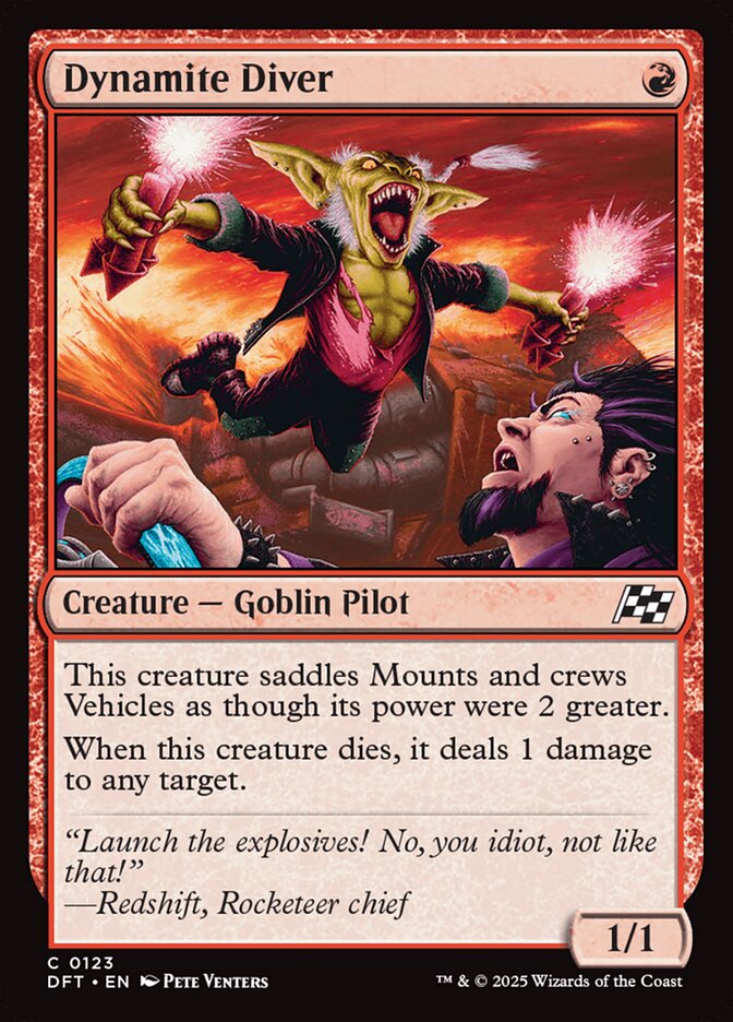 Dynamite Diver – Common Magic: The Gathering card from Aetherdrift (#123)