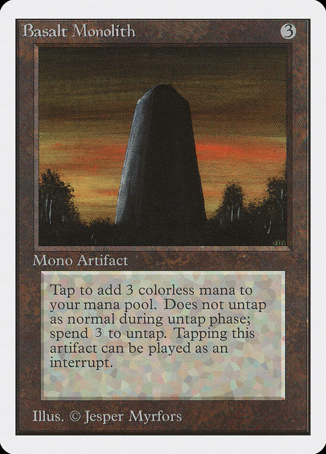 Basalt Monolith – Uncommon Magic: The Gathering card from Unlimited Edition (#232)